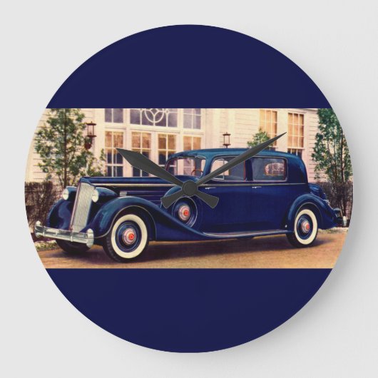 1936青Packard ラージ壁時計 (正面)