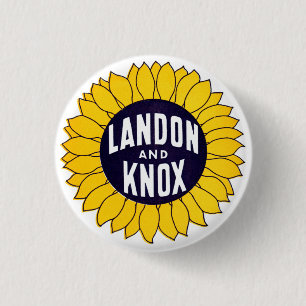 1936 LandonおよびKnoxを選んで下さい 缶バッジ