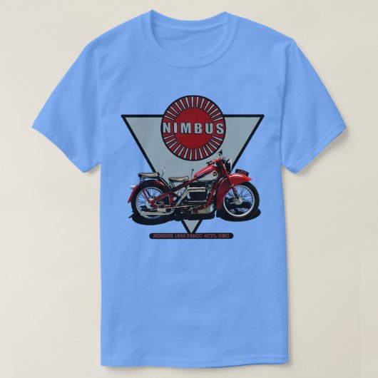 1936 Nimbusオートバイ750 cc 4CYL OHC Tシャツ (デザイン正面)