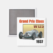 1937グランプリクラスW125 マグネット (正面/裏面)