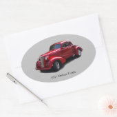 1937デラックスクーペステッカー 楕円形シール (封筒)