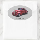 1937デラックスクーペステッカー 楕円形シール (バッグ)