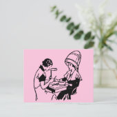 1937ヴィンテージ美しいパーラー ポストカード (スタンド正面)