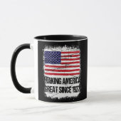 1937年から85番目の誕生日が素晴らしアメリカを作る  マグカップ (左)