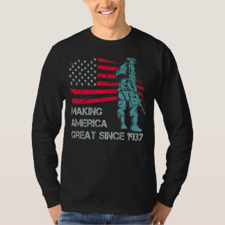 1937年から85番目の誕生日が素晴らしアメリカを作る Tシャツ