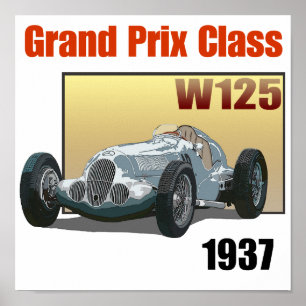 1937年のグランプリのクラスW125 ポスター