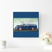 1937年のダイヤモンドTの青のトラック スクエア壁時計 (ホーム)