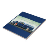 1937年のダイヤモンドTの青のトラック タイル (側面)