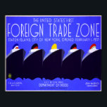 1937年アメリカ最初の貿易地域 ポスター<br><div class="desc">素晴らし米国初の貿易地域課スタテン島波止場特集ポスター。1937年発行のWorks Progress Administration's Federal Art Project.</div>