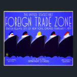 1937年アメリカ最初の貿易地域 ポスター<br><div class="desc">素晴らし米国初の貿易地域課スタテン島波止場特集ポスター。1937年発行のWorks Progress Administration's Federal Art Project.</div>