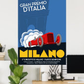 1937年イタリアングランプリ ポスター (ホームオフィス)