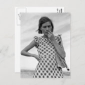 1937年カリフォルニアの若い母親 ポストカード (正面/裏面)