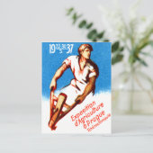 1937年プラハのポスター ポストカード (スタンド正面)