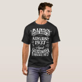 1937年メンズ85生まれ誕生日For Kings威厳がある 8 Tシャツ (正面フル)