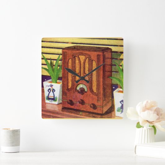 1937年大聖堂ラジオ スクエア壁時計 (ホーム)