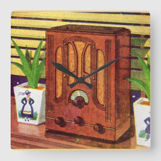 1937年大聖堂ラジオ スクエア壁時計 (正面)