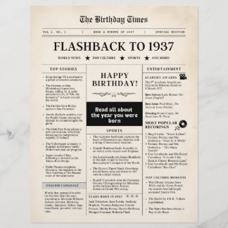 1937年新聞風 記念品 セピア調
