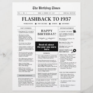 1937年生まれ 楽しい新聞 白黒