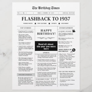 1937年生まれ 楽しい新聞 白黒