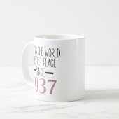 1937年生まれ 90歳 女性 おばあちゃん ひいおばあちゃん コーヒーマグカップ (正面左)