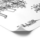 1937年自転車発電デザイン特許芸術プリント ポスター (角)