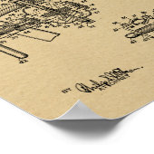 1937年自転車発電デザイン特許芸術プリント ポスター (角)