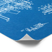 1937年自転車発電デザイン特許芸術プリント ポスター (角)