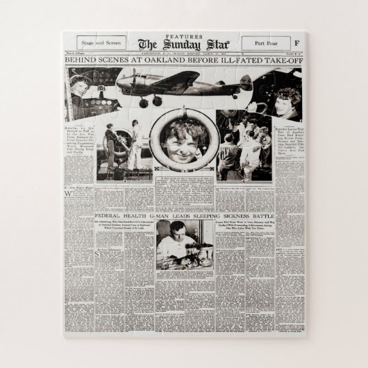 1937年3月 エメライン・ハートの不運な飛行前 ジグソーパズル (縦)