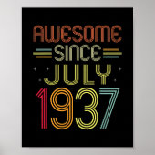 1937年7月以来85誕生日素晴らしギフト ポスター (正面)