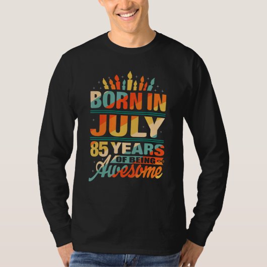 1937年7月85歳85誕生日蝋燭グラフ Tシャツ (正面)