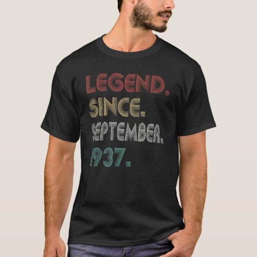 1937年9月以来85歳のヴィンテージ伝説8 Tシャツ (正面)