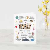 1937年 お父さんまたはお母さんへの誕生日カード カード (黄色い花)