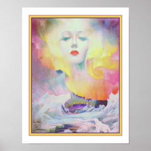 1937年「オーロラ・ボレアリス」アールデコ ポスター (正面)