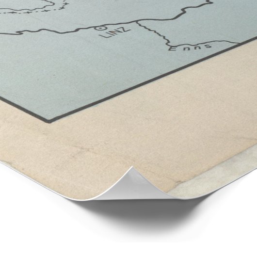 1937 Linguistic Map of Central and Eastern Europe, ポスター (角)