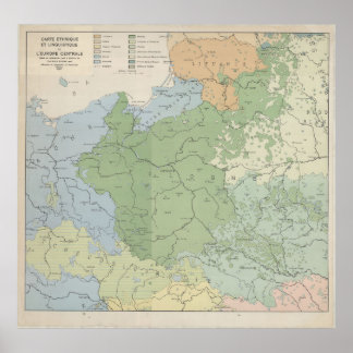 1937 Linguistic Map of Central and Eastern Europe, ポスター
