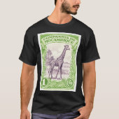 1937 Mozambique Giraffe Postage Stamp Tシャツ (正面)