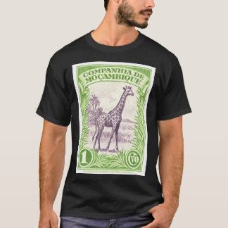1937 Mozambique Giraffe Postage Stamp Tシャツ
