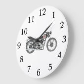 1938エクセルシオールウォリアートバイクアートバイク ラージ壁時計 (傾斜)