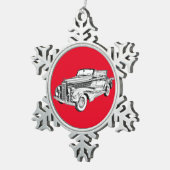 1938キャデラックラザール兌換イラストレーション スノーフレークピューターオーナメント (右)