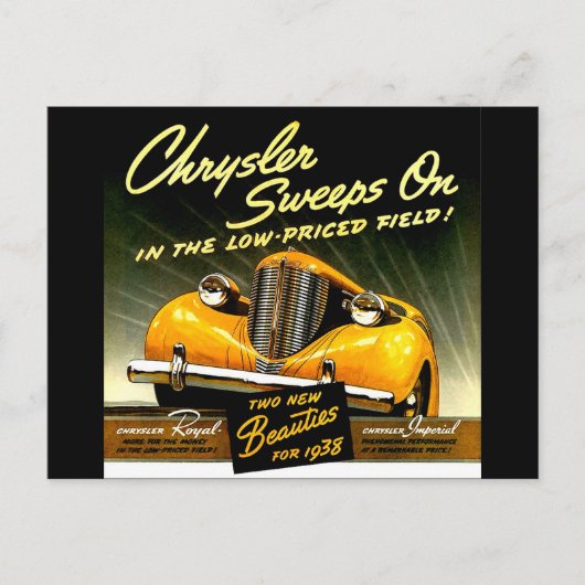 1938クライスラーのスイープ ポストカード (正面)