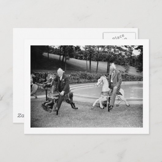 1938メリー年の政治ゴーラウンド シーズンポストカード (正面/裏面)