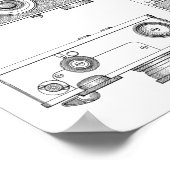 1938ヴィンテージカメラ特許アートスケッチプリント ポスター (角)