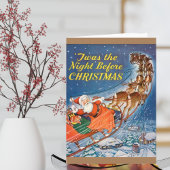 1938ヴィンテージサンタクロースレイトインディア飛んでいる シーズンカード