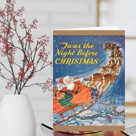 1938ヴィンテージサンタクロースレイトインディア飛んでいる シーズンカード