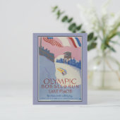 1938ヴィンテージ冬のスポーツ旅行と湖プラシッド ポストカード (スタンド正面)