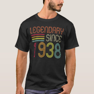 1938年から伝説的84番目の誕生日レトロ84年 Tシャツ