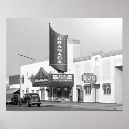 1938年のグラナダ映画館。ヴィンテージ写真 ポスター