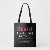 1938年のドイツのように抵抗 トートバッグ (正面)