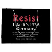 1938年のドイツのように抵抗 ラージペーパーバッグ (裏面)