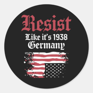 1938年のドイツ米国国旗のように抵抗 ラウンドシール